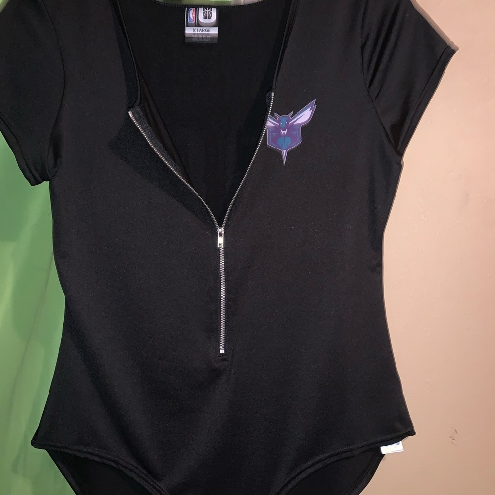 Black Charlotte Hornets Bodysuit